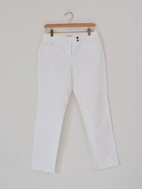 Charter Club Pant Shop | Classic Fit White Stretch Pants Women’s‎ Size 6